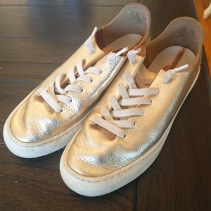 Sam Edelman gold slip on shoes size 4